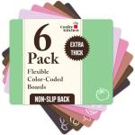 Pastel Flexible Plastic Cutting Board Mats Set of 6
