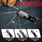 Digital Meat Thermometer with 180° LED Display