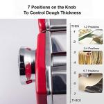 Stainless Steel Adjustable Pasta Maker - Classic Red