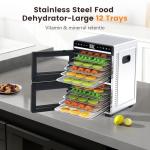 Electactic Dual Chamber Food Dehydrator with 12 Trays