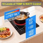 Portable 1800W Electric Cooktop with Dual Heating Coils