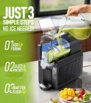Easy Slushie Machine with LED Display & Auto-Clean