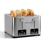 4-Slice Stainless Steel Toaster with LED Display