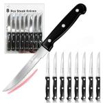 8-Piece Stainless Steel Serrated Steak Knife Set