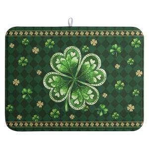 St. Patrick's Day Shamrock Dish Drying Mat