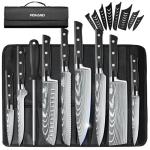 9PCS Japanese Chef Knife Set with Roll Bag