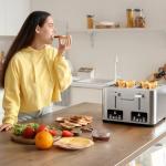 4-Slice Stainless Steel Toaster with LED Display