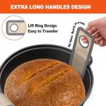 Silicone Bread Sling for Dutch Oven - 2 Grey Set