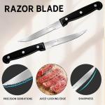 8-Piece Stainless Steel Serrated Steak Knife Set