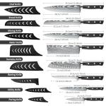 9PCS Japanese Chef Knife Set with Roll Bag