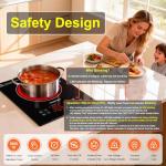 Portable 1800W Electric Cooktop with Dual Heating Coils