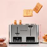 4-Slice Stainless Steel Toaster with LED Display
