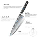 9PCS Japanese Chef Knife Set with Roll Bag