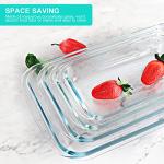 KOMUEE 8-Piece Glass Baking Dish Set with Lids
