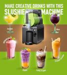 Easy Slushie Machine with LED Display & Auto-Clean