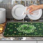St. Patrick's Day Shamrock Dish Drying Mat