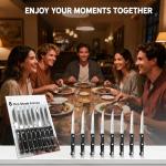 8-Piece Stainless Steel Serrated Steak Knife Set