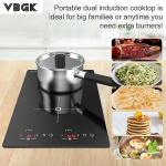 VBGK Portable Double Induction Cooktop with Touch Screen