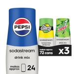SodaStream Pepsi, Starry & MTN Dew - 3 Pack