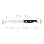 HENCKELS 5-inch Serrated Utility Knife, Black/Stainless