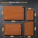 Hiware Extra Large Bamboo Cutting Board Set