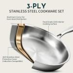 AIVIKI 10-Piece Stainless Steel Cookware Set