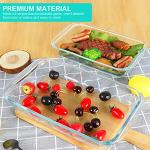 KOMUEE 8-Piece Glass Baking Dish Set with Lids