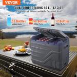 VEVOR 40L Dual Zone Car Refrigerator Freezer