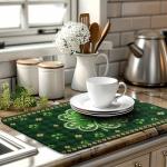 St. Patrick's Day Shamrock Dish Drying Mat