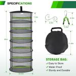 Yesker 6-Layer Hanging Herb Drying Rack with Shears