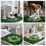 St. Patrick's Day Shamrock Dish Drying Mat