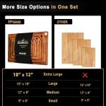 Hiware Extra Large Bamboo Cutting Board Set