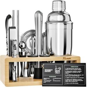 15-Piece Mixology Bartender Kit with Stand
