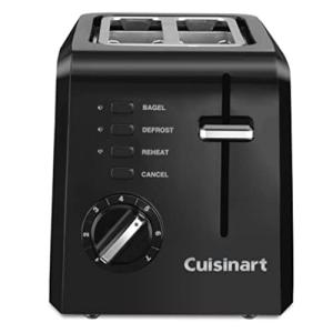 Cuisinart 2-Slice Compact Black Plastic Toaster