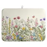 Floral Dish Drying Mat for Kitchen Countertops