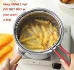 Stainless Steel Deep Fryer Pot with Basket 2.5L