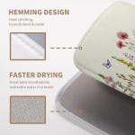 Floral Dish Drying Mat for Kitchen Countertops