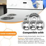 Blutoget Chrome Drip Pans Kit for Whirlpool