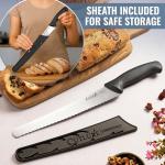 Cutluxe 10" Serrated Bread Knife with Cover