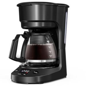 5-Cup Portable Drip Coffee Maker with Timer