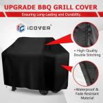 55-Inch Waterproof BBQ Grill Cover - Black