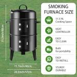 16.5-Inch Vertical Charcoal Smoker & BBQ Grill