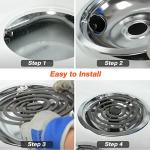 Blutoget Chrome Drip Pans Kit for Whirlpool