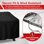 55-Inch Waterproof BBQ Grill Cover - Black