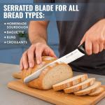 Cutluxe 10" Serrated Bread Knife with Cover