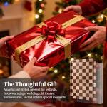 Checkered Wood and Acrylic Cutting Board Set