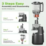 Cold Press Juicer with Wide Feed Chute