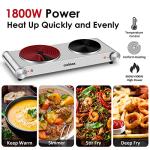 CUSIMAX Electric Double Burner Hot Plate 1800W