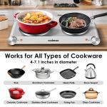 CUSIMAX Electric Double Burner Hot Plate 1800W