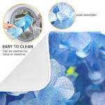 Tarity Blue Hydrangeas Absorbent Dish Drying Mat